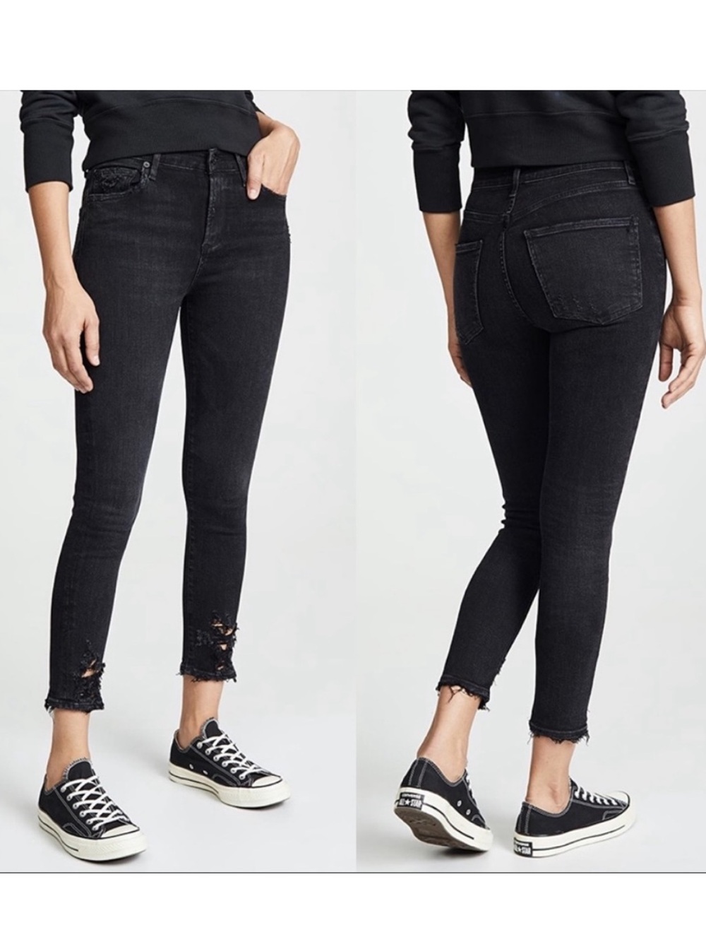 AGOLDE Sophie High Rise Skinny
Crop Jeans Grey Size 26